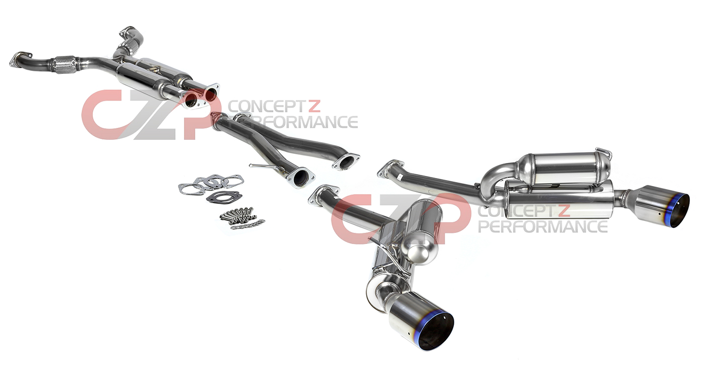 HKS Hi-Power Cat-Back Exhaust System Stainless Steel, w/ Titanium Tips - Infiniti G35 03-07 Coupe V35